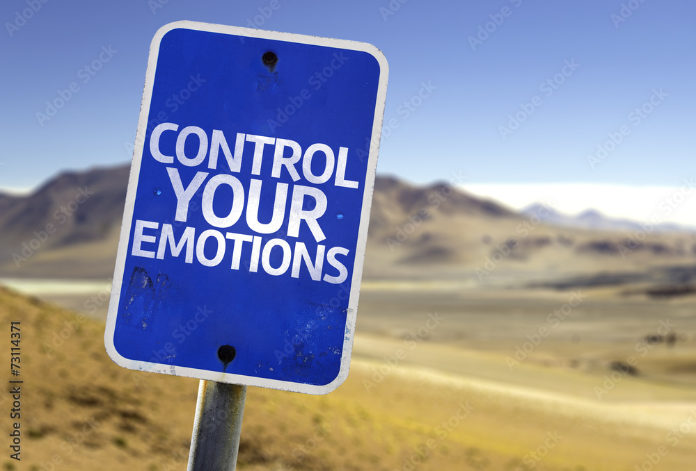 Control Your Emotions sign with a desert background Control Your Emotions sign with a desert background