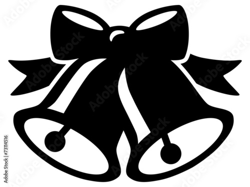 Icon: Weihnachtsglöckchen – schwarz, Vektor, freigestellt