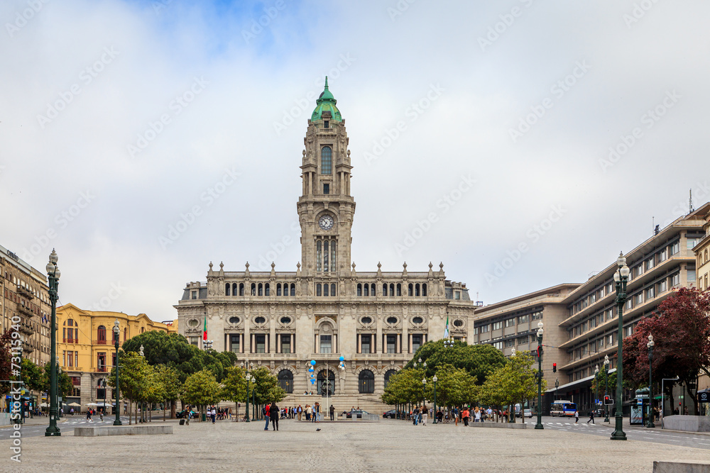 Architectural City Hall at Porto, Portugal