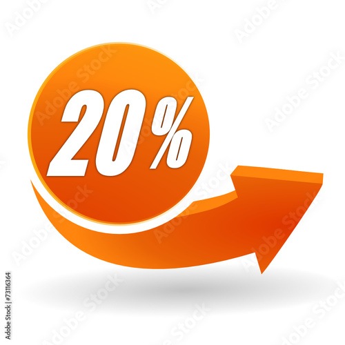 20 pour 100 sur bouton web orange