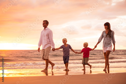 Happy Family on the Beach