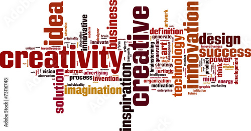 Creativity word cloud concept. Vector illustration