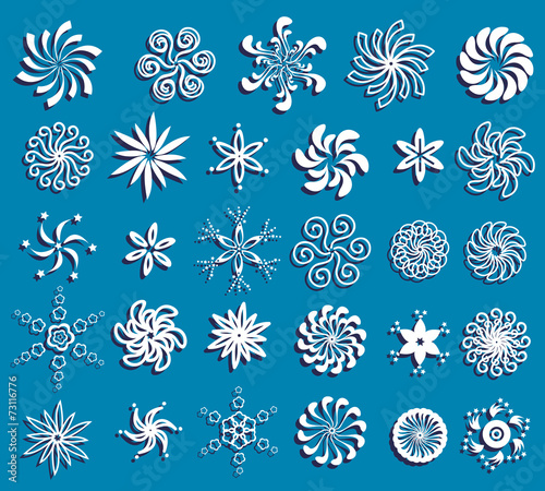 snowflakes set