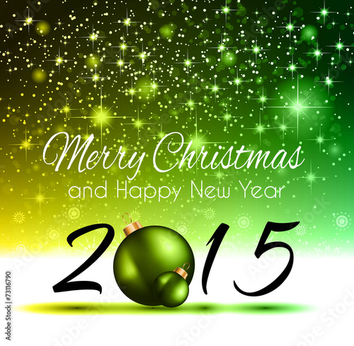 2015 New Year and Happy Christmas background