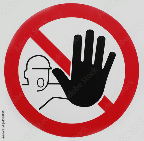 Fotografija Stop sign hand icon symbol