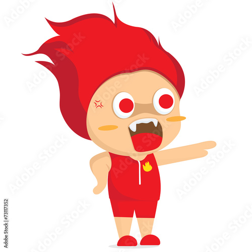 Fire cartoon character