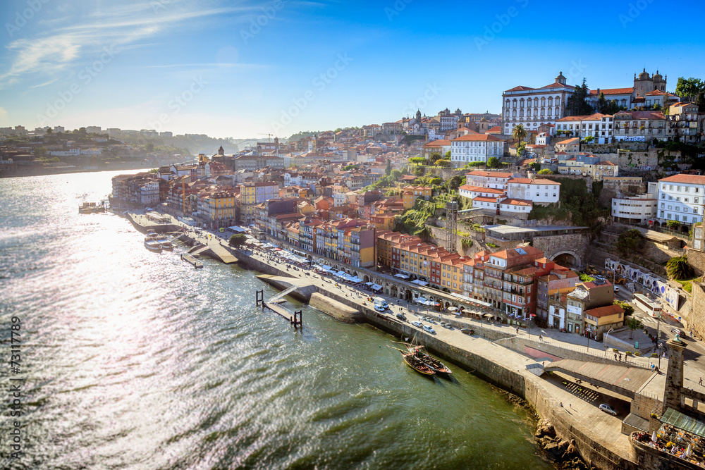 Cityscape of Porto Portugal in an Aerial View