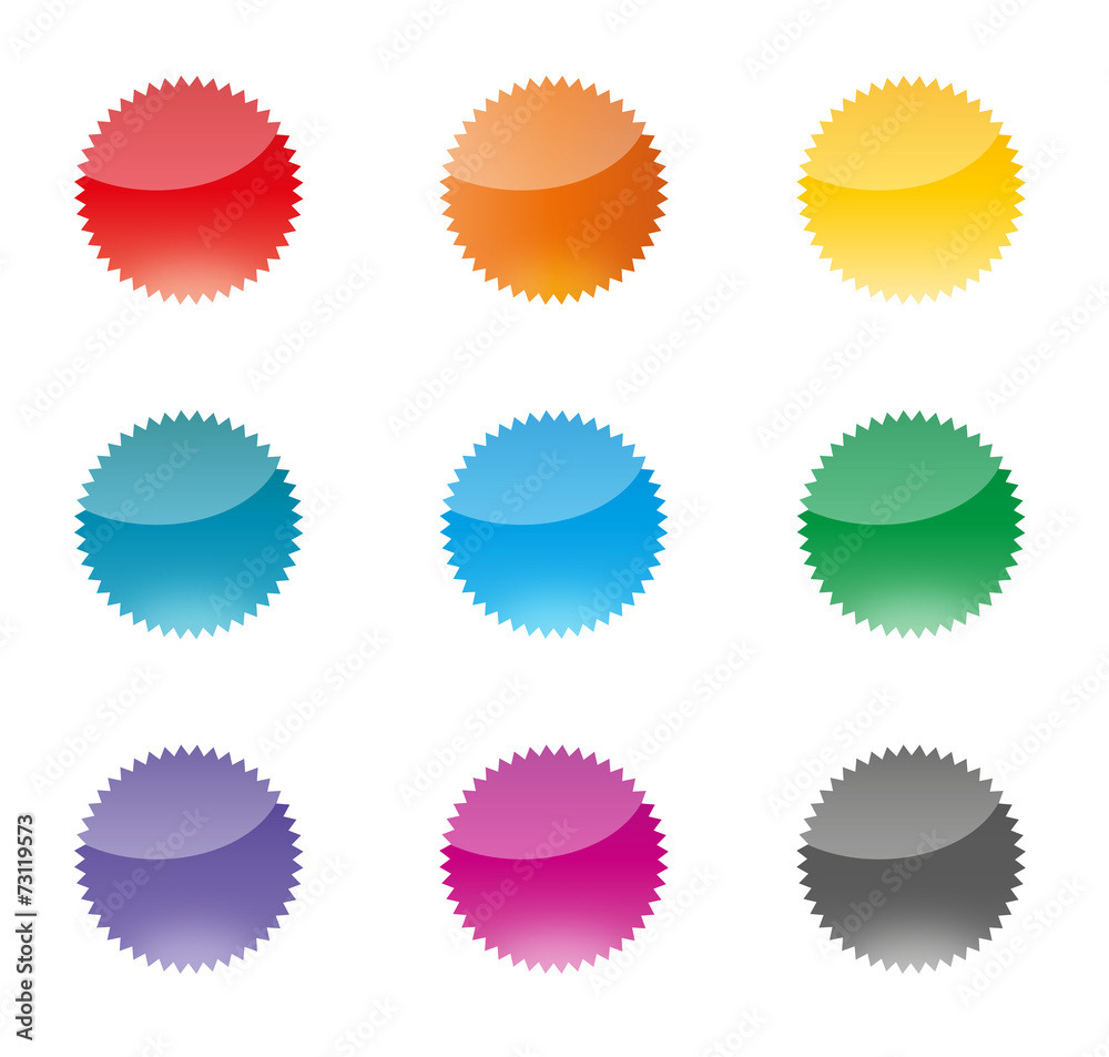 Set of colorful vector badges