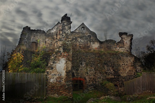 Ruins of Castle Gryf in Poland