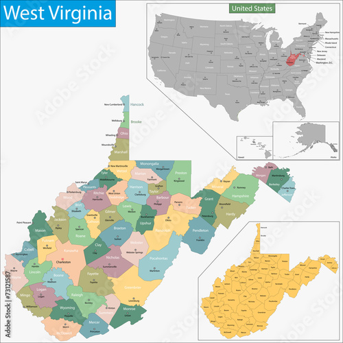West Virginia map