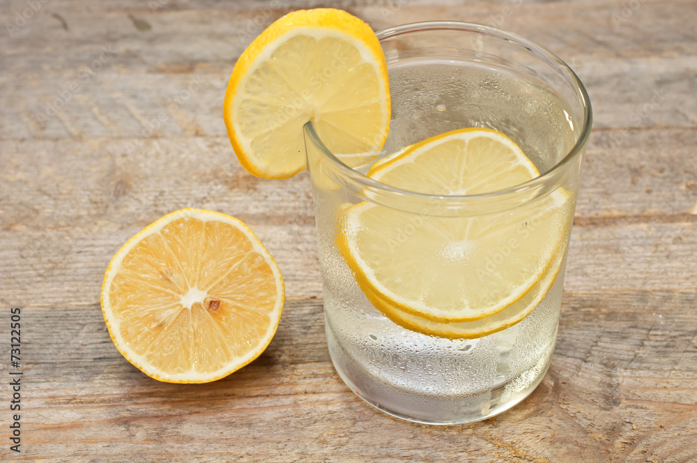 glass of water with lemon glass of water with lemon