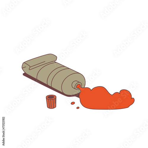 red paint tube