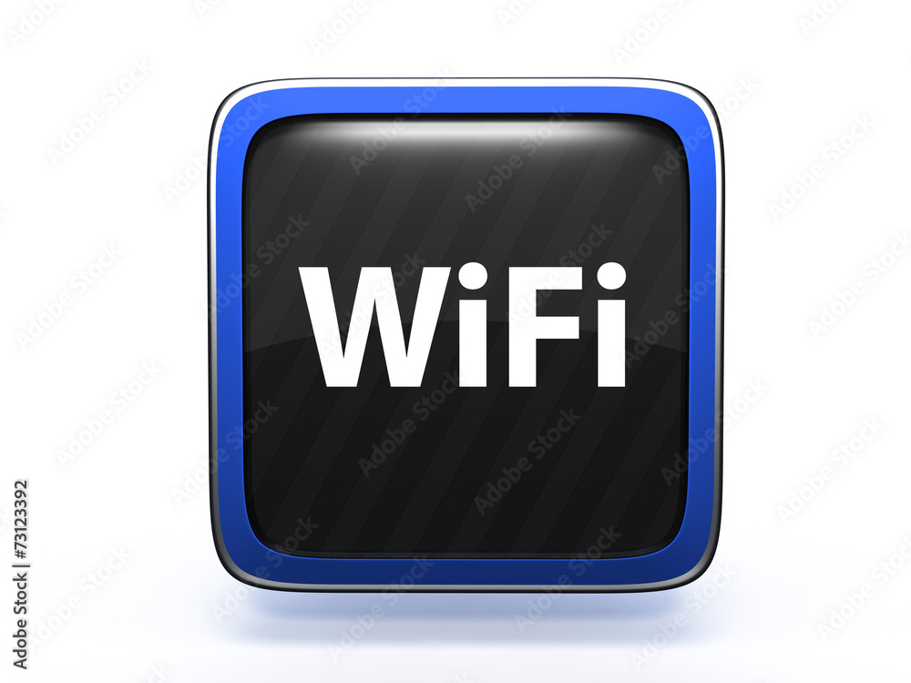 wifi square icon on white background wifi square icon on white background