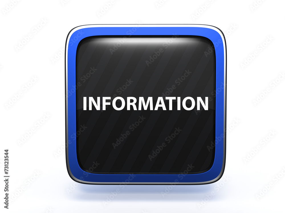 information square icon on white background information square icon on white background