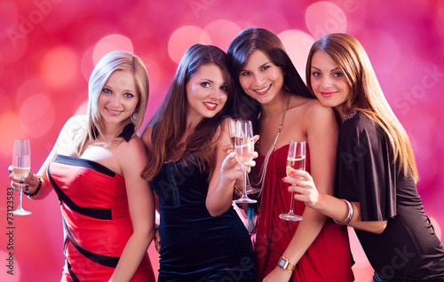 Happy Women Enjoying At Nightclub