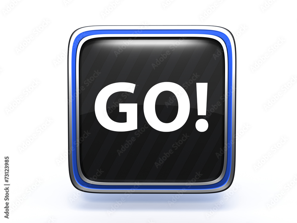 go square icon on white background go square icon on white background