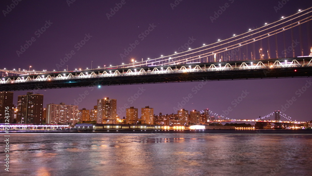 river night light brooklyn bridge panorama 4k time lapse nyc river night light brooklyn bridge panorama 4k time lapse nyc