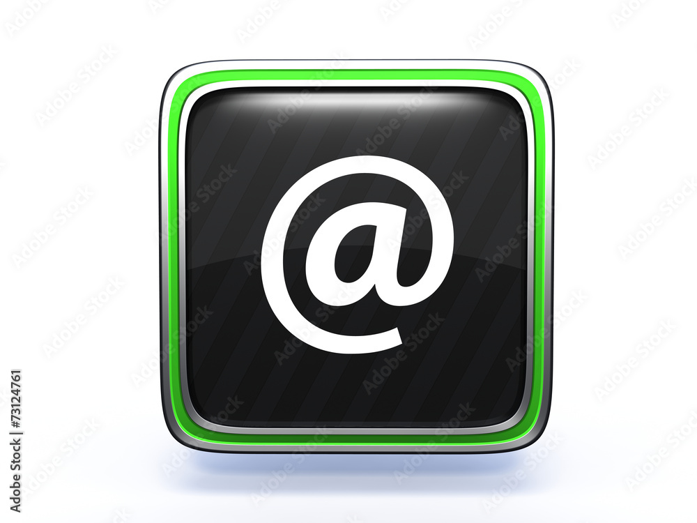 Email square icon on white background Email square icon on white background