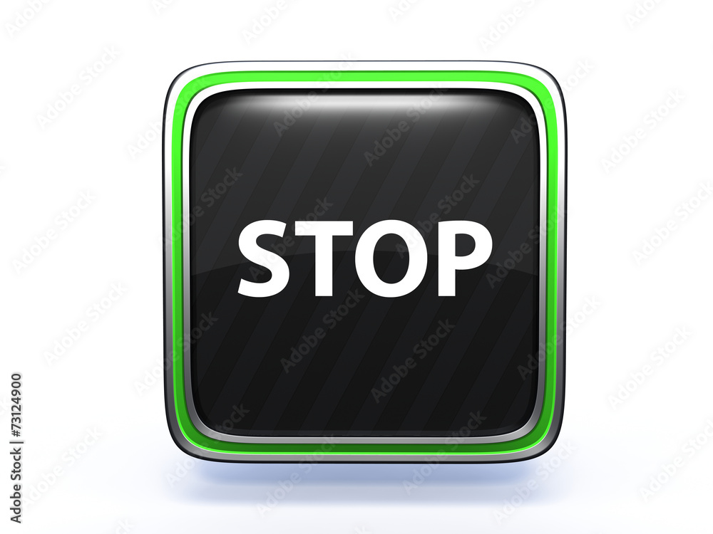 stop square icon on white background stop square icon on white background