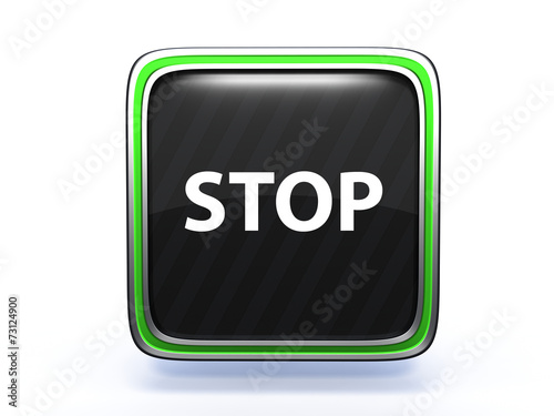 stop square icon on white background photo