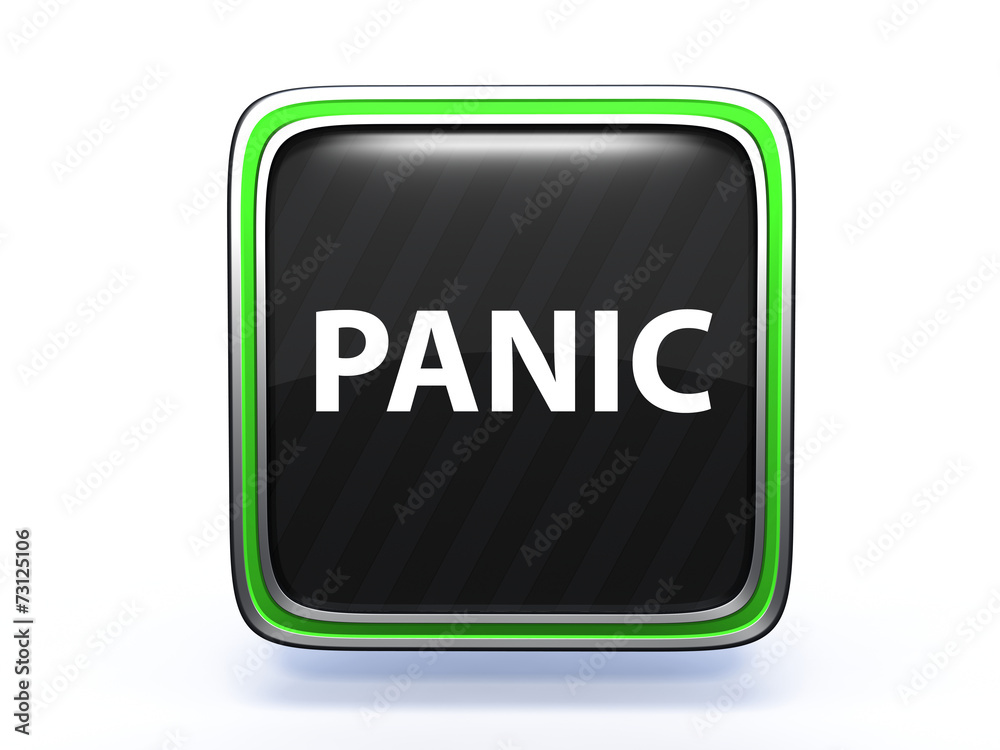panic square icon on white background panic square icon on white background