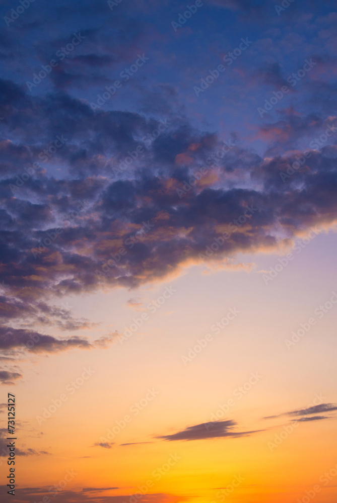 Fototapeta premium Sky background on sunset