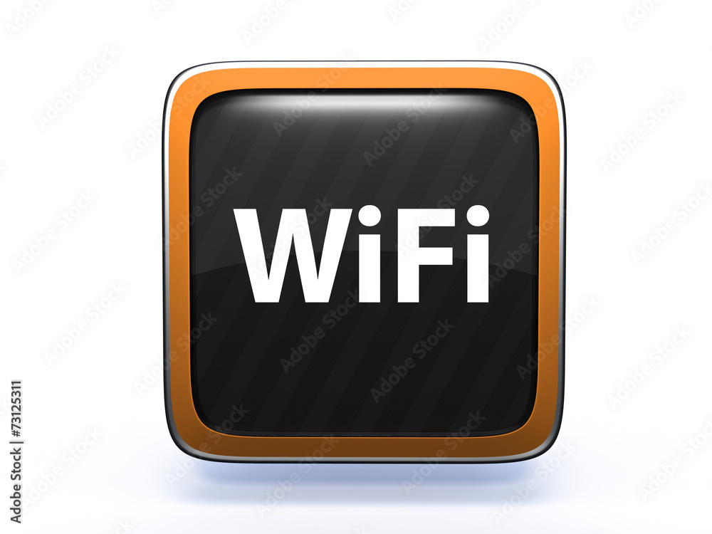 wifi square icon on white background wifi square icon on white background