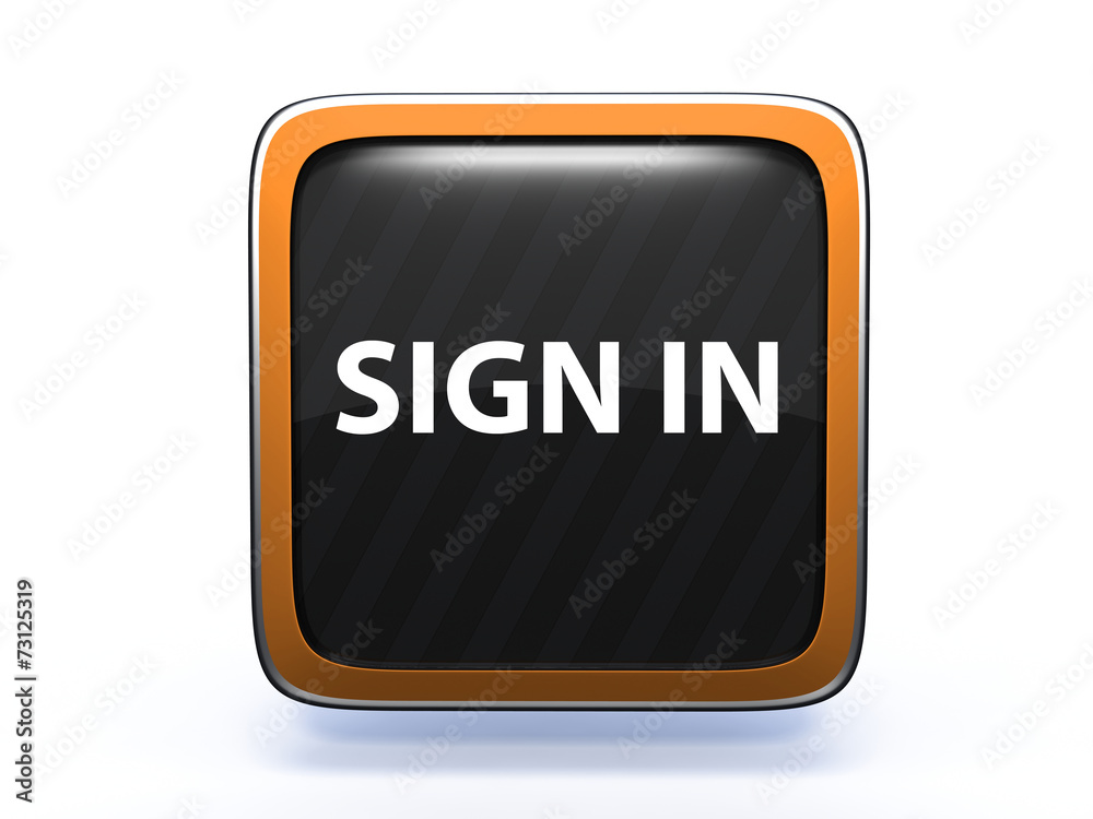 sign in square icon on white background sign in square icon on white background