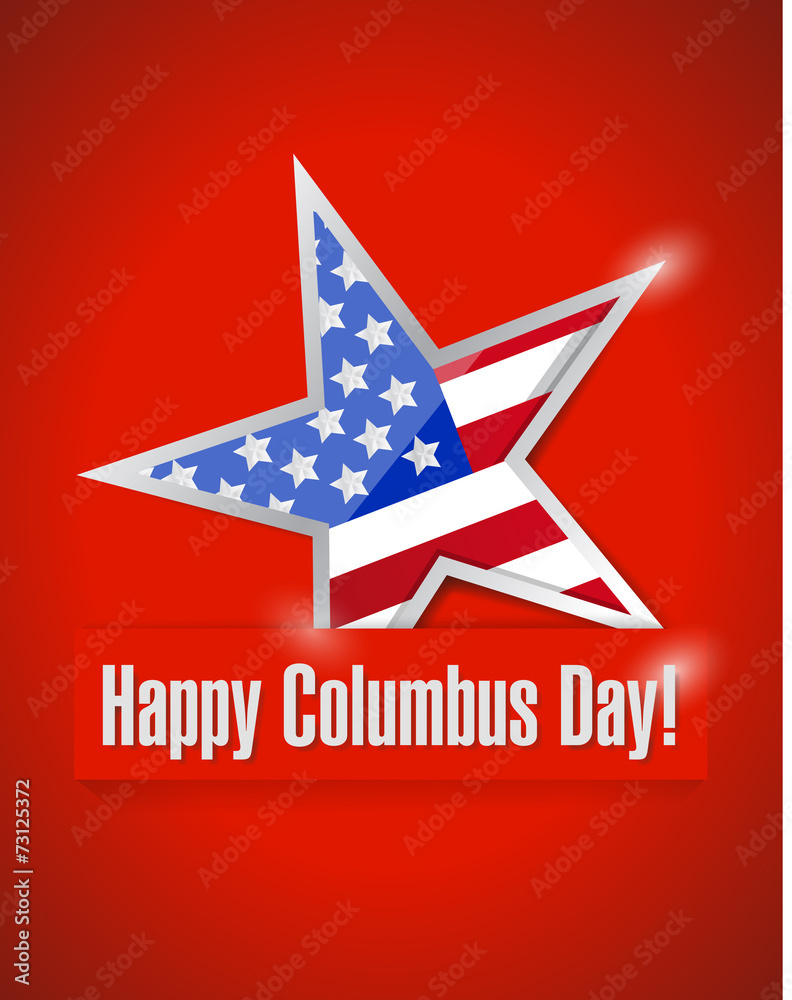 happy columbus day illustration design