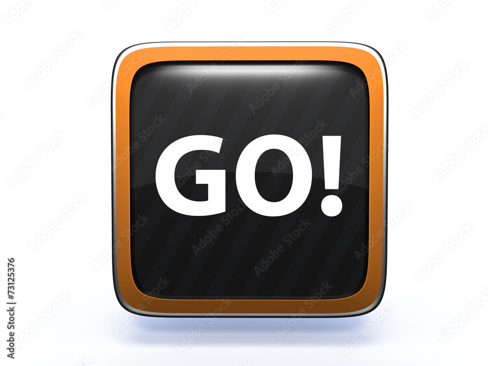 go square icon on white background go square icon on white background