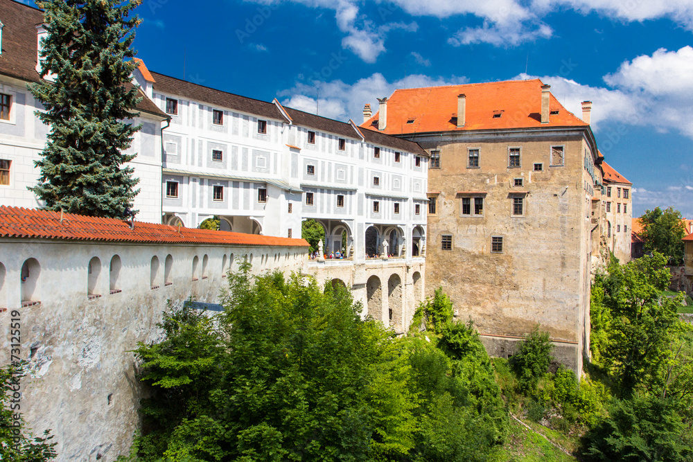 Beautiful view to castle in Cesky Krumlov, Czech Republic