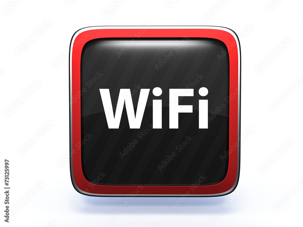 wifi square icon on white background wifi square icon on white background