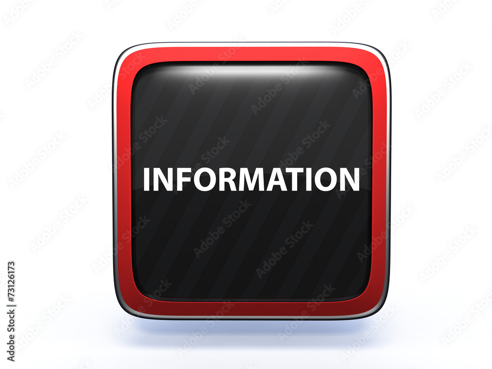 information square icon on white background information square icon on white background