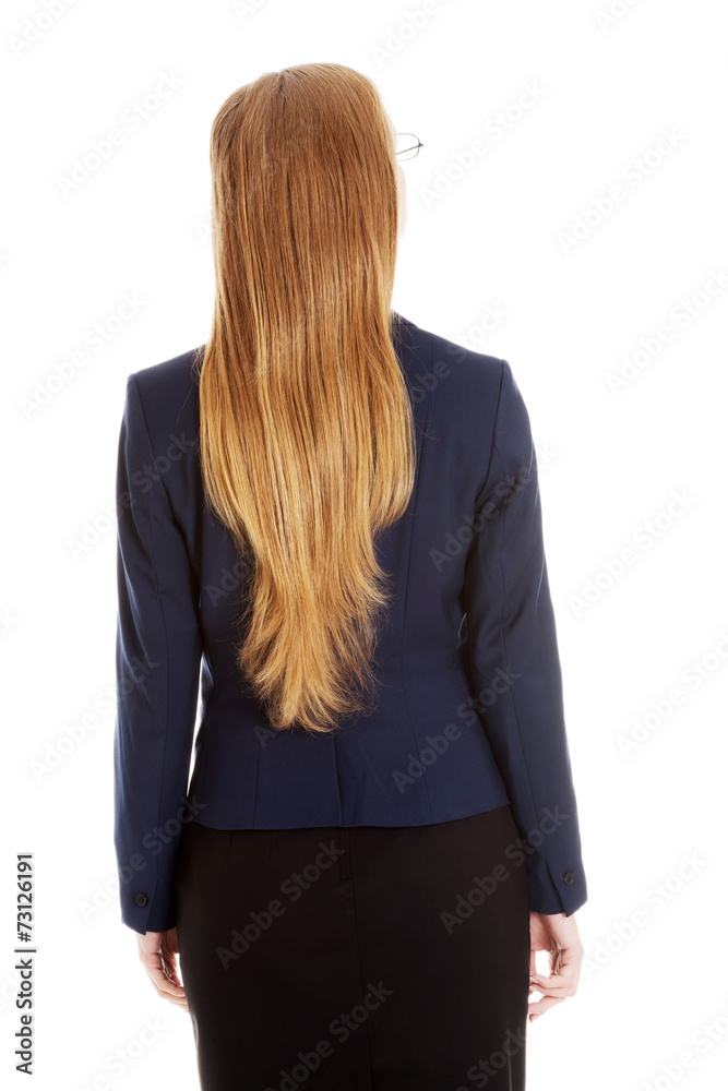 Businesswoman back view Businesswoman back view