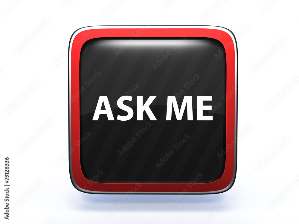 ask me square icon on white background ask me square icon on white background