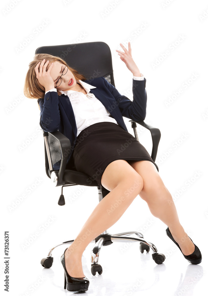 Fototapeta premium Businesswoman sitting on a chair