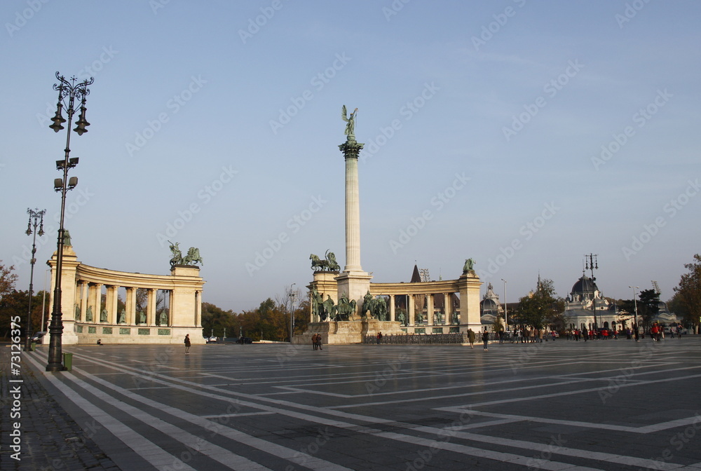 Obraz premium Place des Héros à Budapest, Hongrie