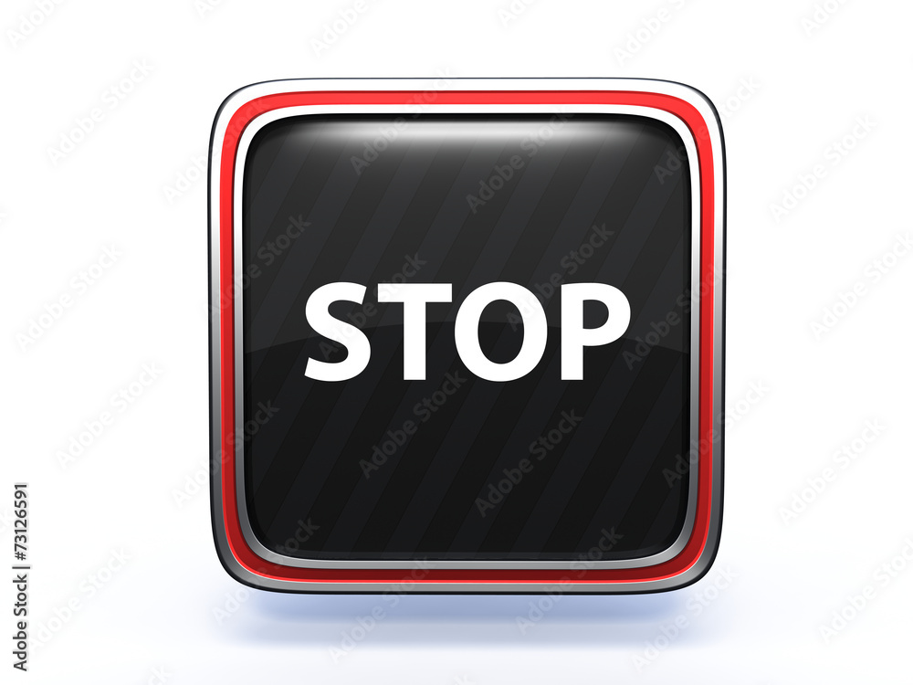 stop square icon on white background stop square icon on white background