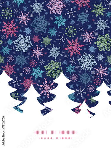 Vector snowflakes on night sky Christmas snowflake silhouette