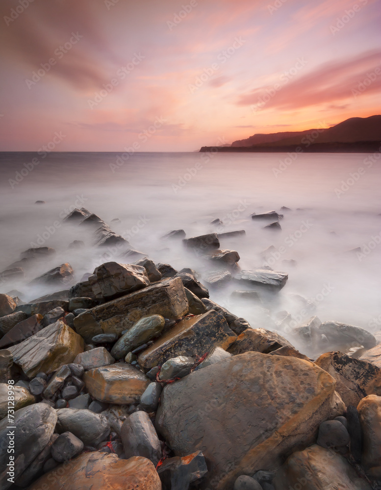 Rocky Dorset Coastline at sunset Rocky Dorset Coastline at sunset
