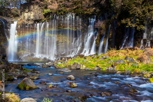 Rainbow at Shiraito no Taki waterfall