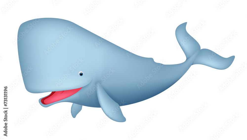 Fototapeta premium Cute Whale cartoon