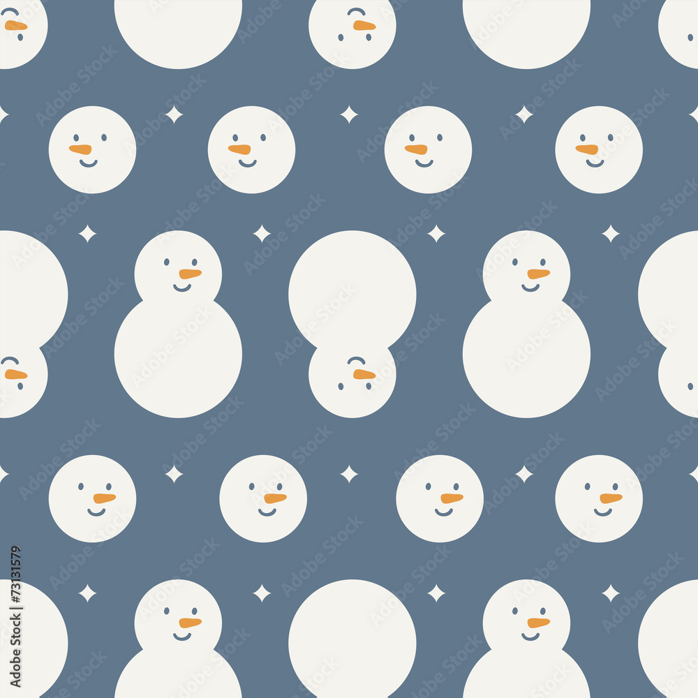 seamless snowman pattern