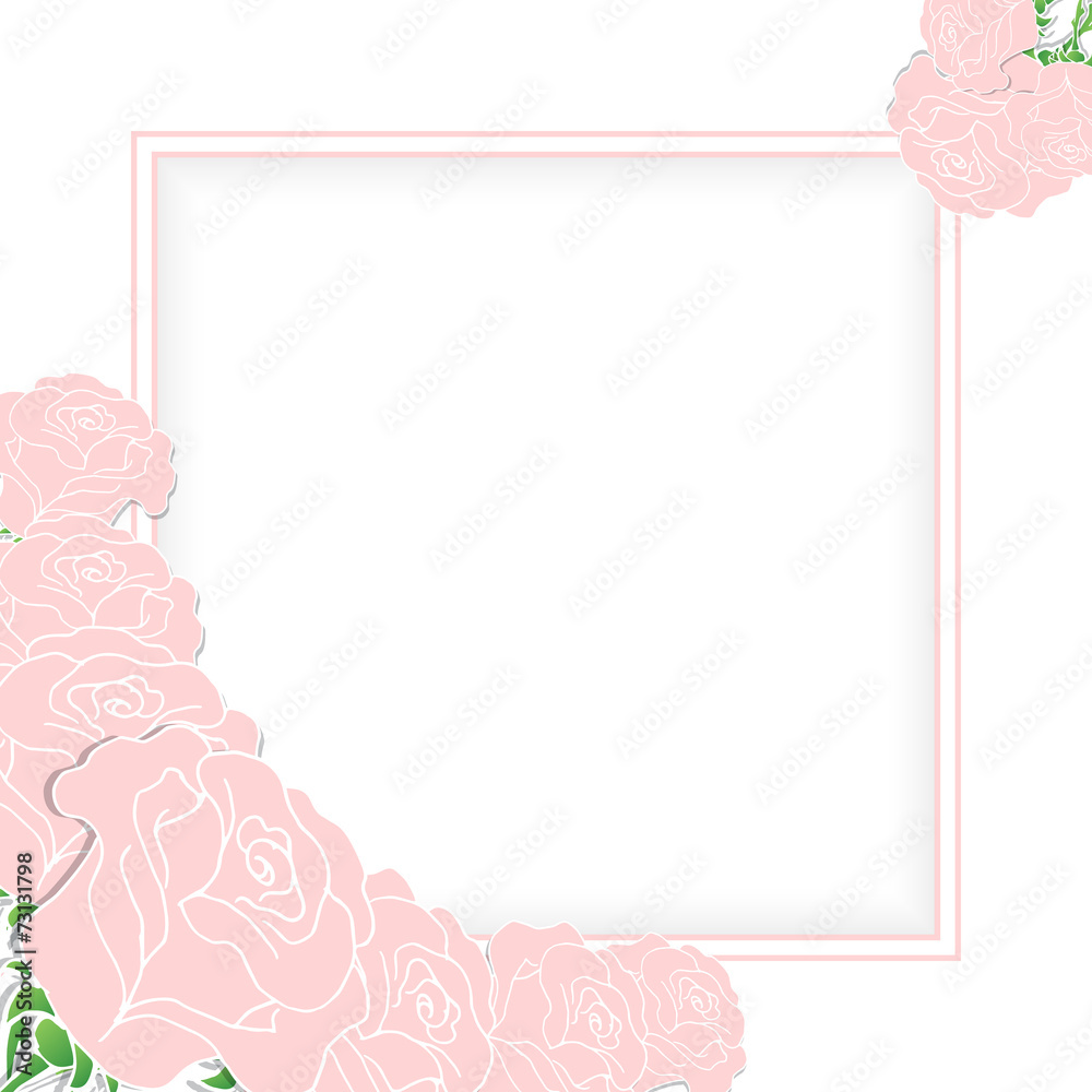 Card with flowers and place for text Card with flowers and place for text