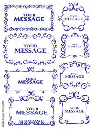 Rectangle Vintage Style Decorative Frames and Borders