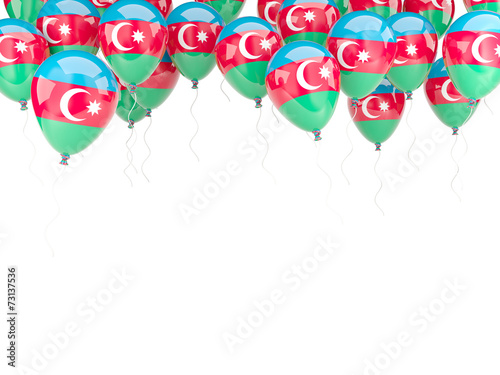 Balloon frame with flag of azerbaijan