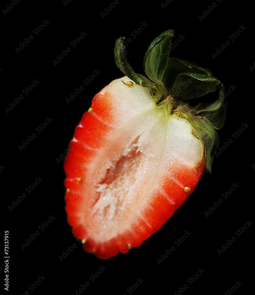 Strawberry on black background Strawberry on black background