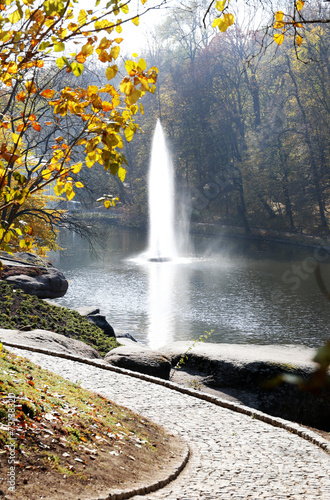 Beautiful fountain in park