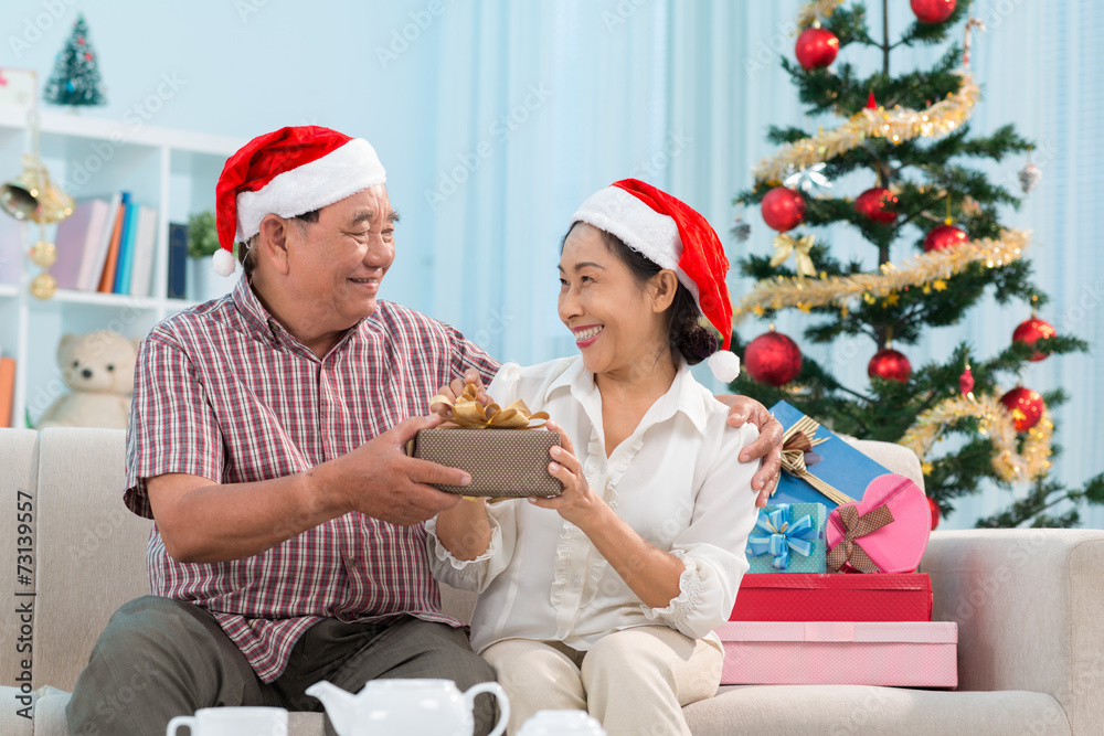 Fototapeta premium Swapping Christmas presents