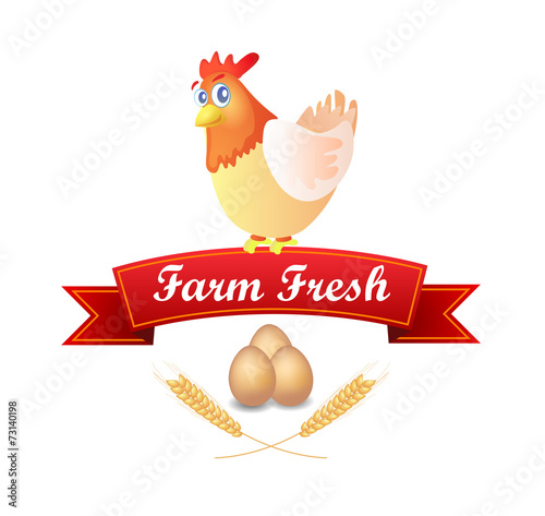 Emblem with Chicken and Red...